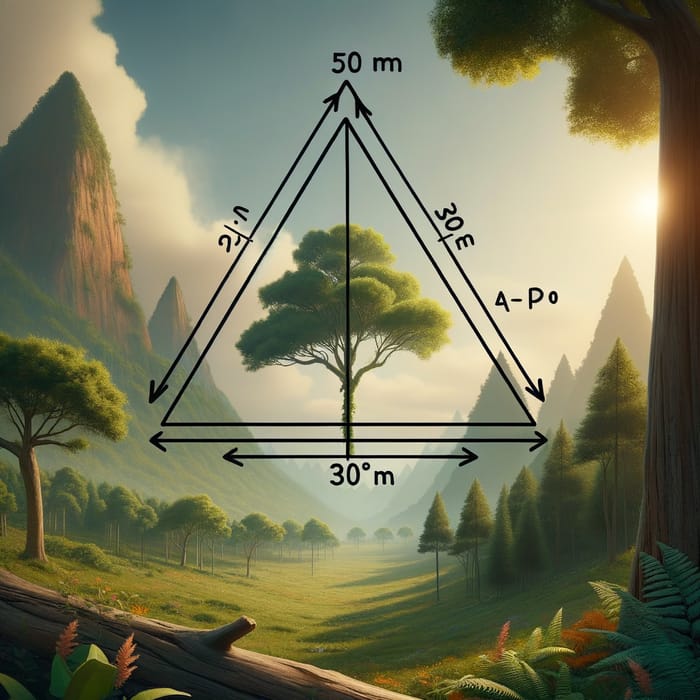 Calculate Tree Height from 50m at 30 Degrees Calculate Tree Height from 50m at 30 Degrees