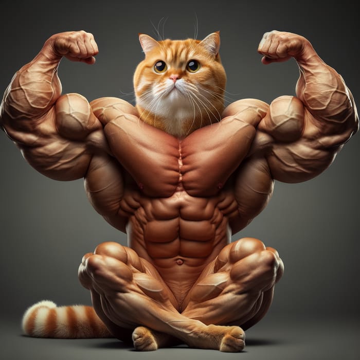 Impressive Cat: Muscular Feline Display