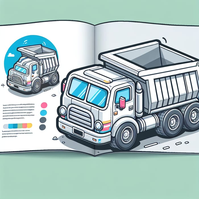 Colorful Animated Dump Truck for Kids Brochure