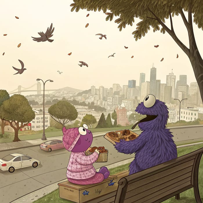 Cookie Monster Duo in Dolores Park