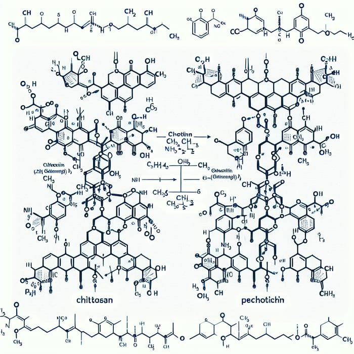 Detailed 2D Structure of Chitosan and Pectin