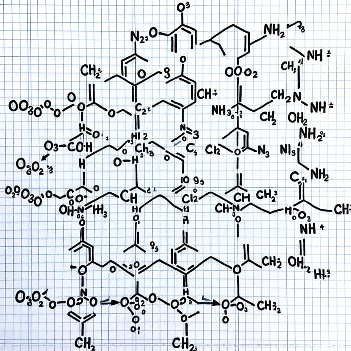 Complex Chemical Structure NH3+ to O-PO3