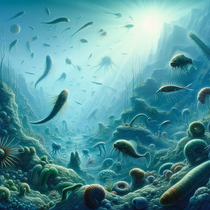 Infra-Cambrian Period: Ancient Ocean Life