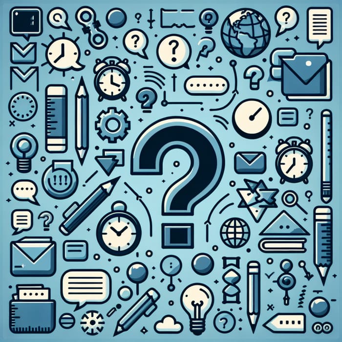 Blue Theme Quiz Symbol Background