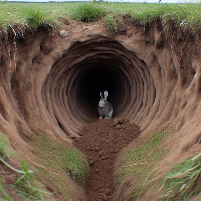 Intricate Rabbit Hole: Nature's Underground Sanctuary Intricate Rabbit Hole: Nature's Underground Sanctuary