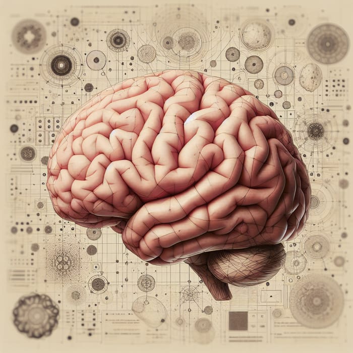 Realistic Human Brain Illustration | Detailed and Natural