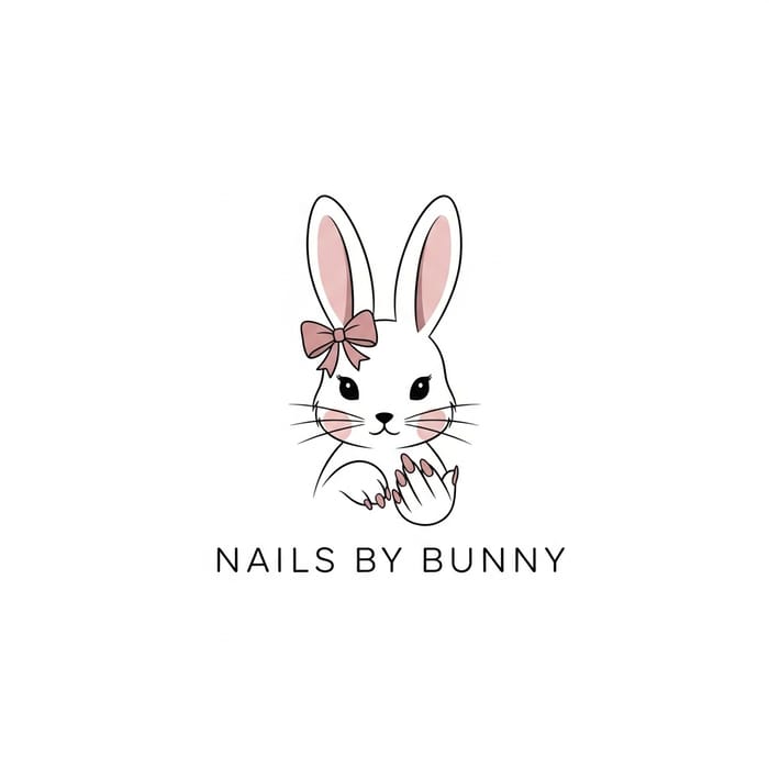 Elegant Bunny Logo for Nails by Bunny Elegant Bunny Logo for Nails by Bunny