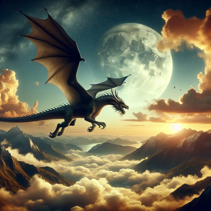 Majestic Dragon Soaring High