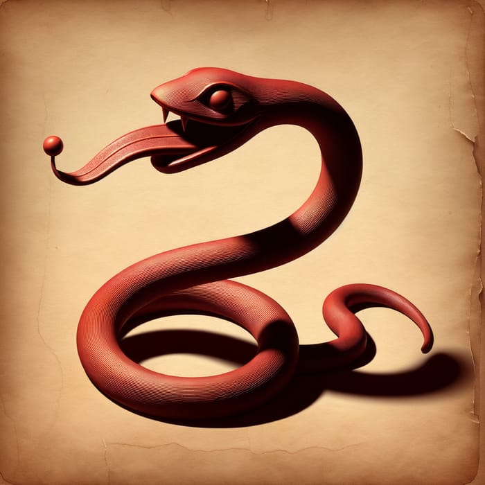 Deceptive Red Snake-Like Tongue Art: Symbol of Dishonesty Deceptive Red Snake-Like Tongue Art: Symbol of Dishonesty
