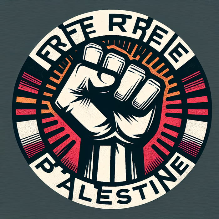 Stunning Fist of Resistance T-shirt - Free Palestine Design