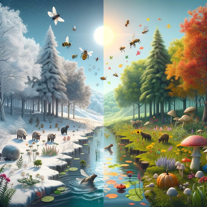 Seasons of Vivaldi in 3D Art