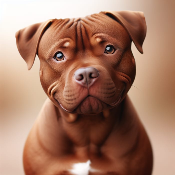 Pure Brown Pit Bull Terrier - Muscular & Friendly