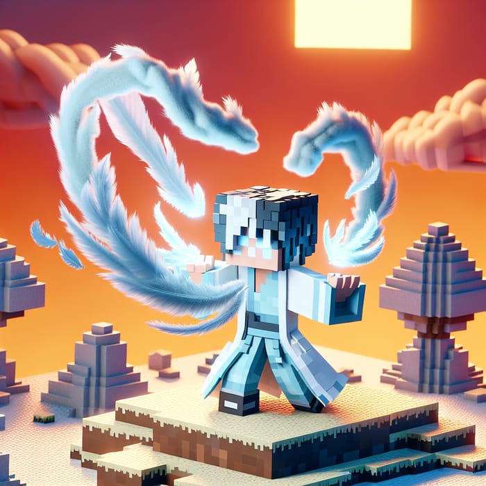 Minecraft Airbender: Pixelated Elemental Display