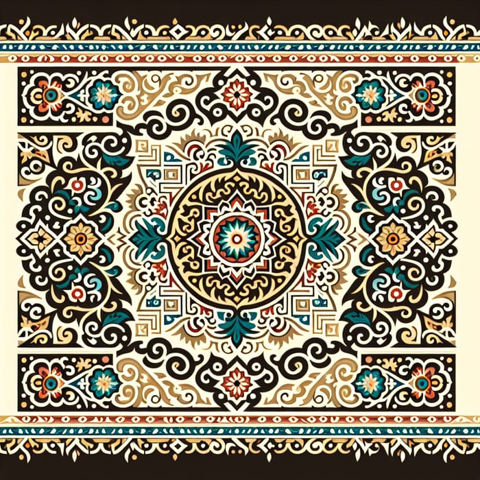 Kazakh Border Patterns: Cultural Designs for Catalog