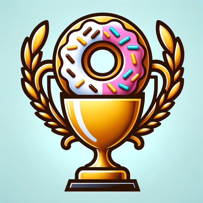 Donut Trophy Logo Design | Creative and Professional