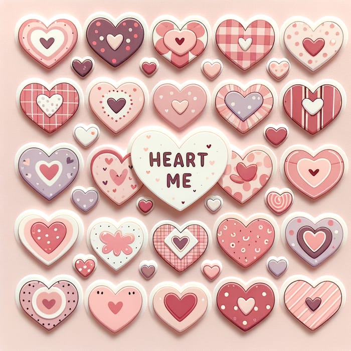 Heart Me Stickers: Cute Designs in Various Colors