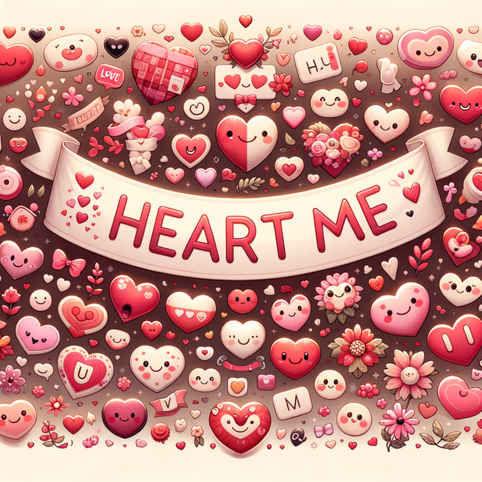 Valentine's Day Heart Stickers Banner - Celebrate Love