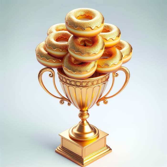 Golden Donut Trophy | Handcrafted Pyramid of Delight