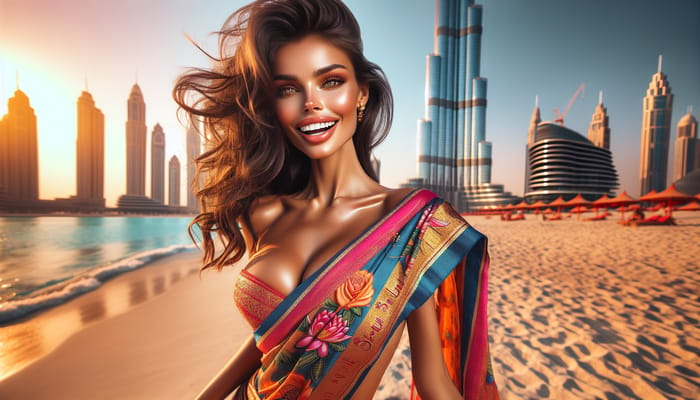 Beach Babe: Stunning Indian Woman at Dubai Beaches