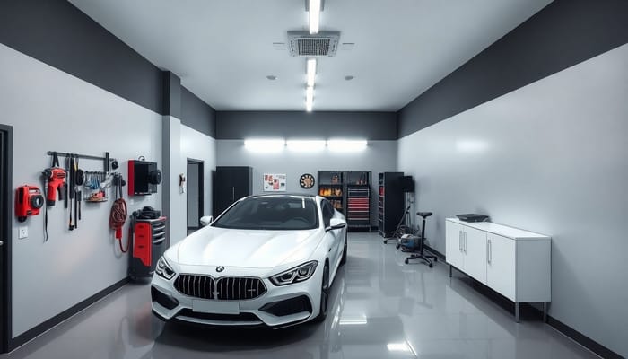 Modern Auto Detailing Studio with Professional Equipment