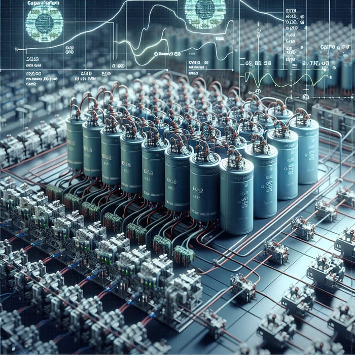 Capacitor Bank Voltage Distribution & Power Factor Simulation