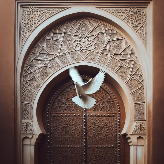 Moorish Algerian Door & White Dove of Peace