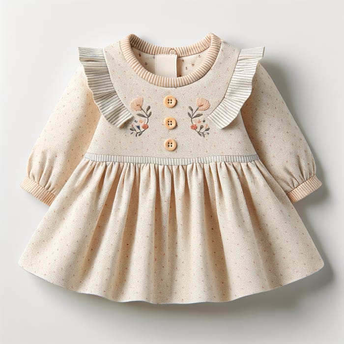 Cute Peplum Baby Girl's Dress for Sensitive Skin Cute Peplum Baby Girl's Dress for Sensitive Skin