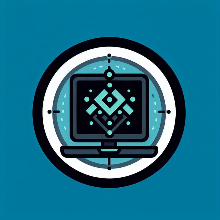 Simple Black and Teal MROJ Computer Logo Design