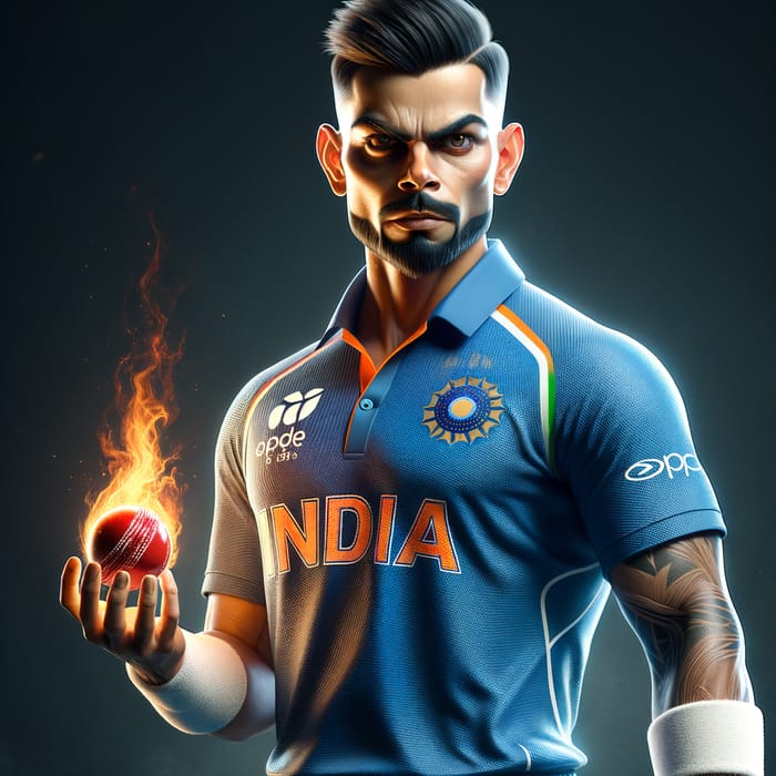 Virat Kohli showcasing fiery determination