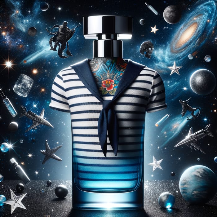 Jean Paul Gaultier Le Male: Celestial Sailor-Themed Perfume Bottle Jean Paul Gaultier Le Male: Celestial Sailor-Themed Perfume Bottle