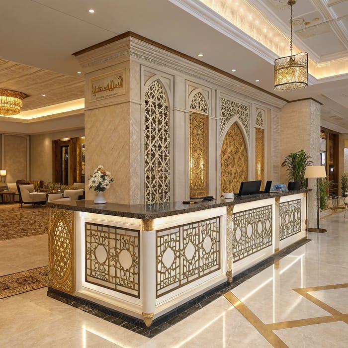 Luxurious Lebanese Hotel Reception Desk