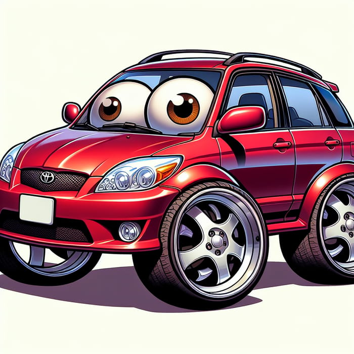 Cartoon Toyota Matrix Mtheory 2007 - Exaggerated Caricature Design