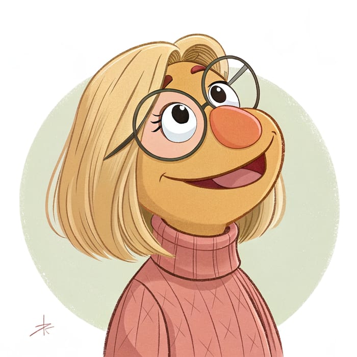 Meet the Stylish Muppet Girl with Glasses