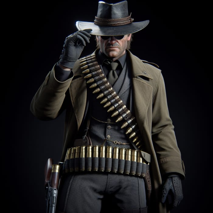 Revolver Ocelot Cowboy Hat - Stealthy Military Style Character