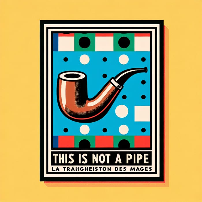 Pop Art Inspired Pipe: A Twist on Magritte's Concept