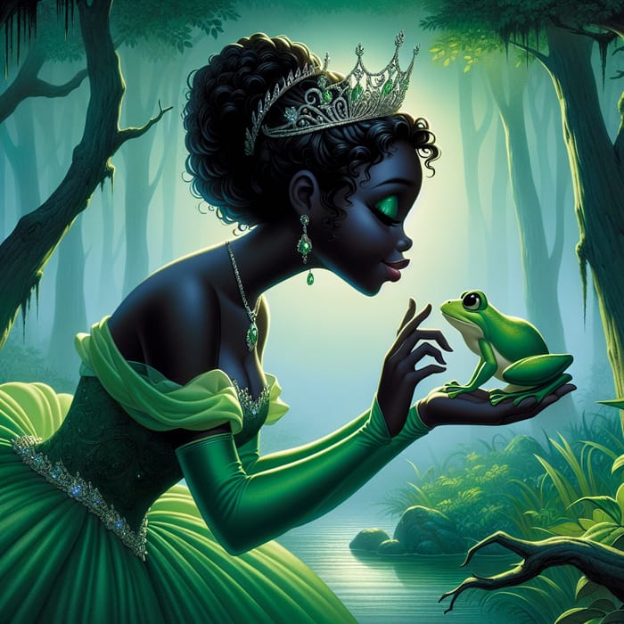 Princess Tiana Kissing Frog | Enchanted Forest Magic