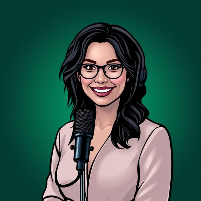 Professional Woman Podcaster Avatar Creation