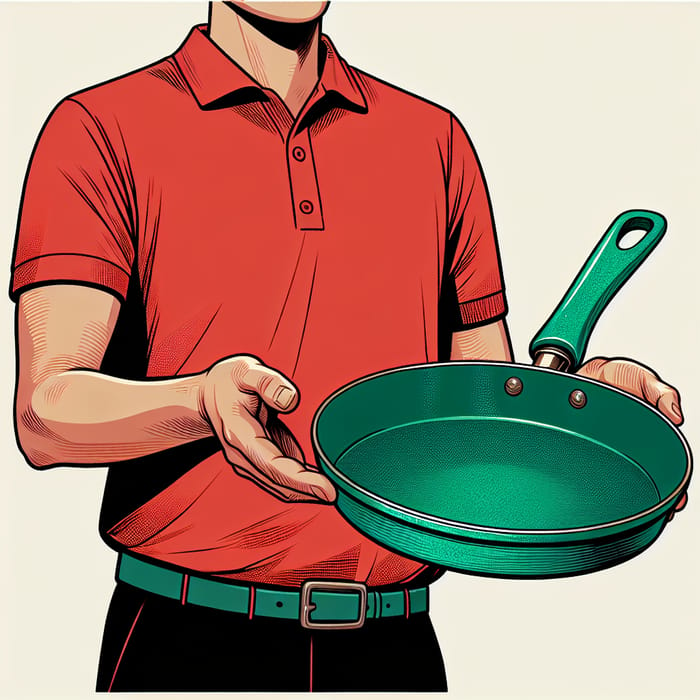 Red Polo Shirt: Presenting Emerald Green Pans