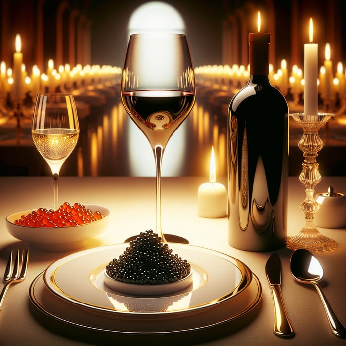 Luxurious Dining with Black Caviar & Fine Wine