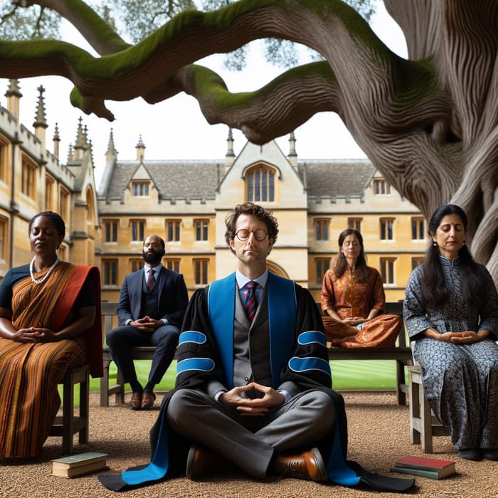 Professors Meditating at Oxford University