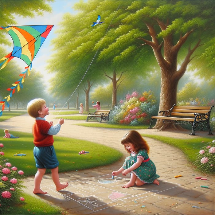 Fun Kids Activities - Kite Flying and Sidewalk Chalk Art