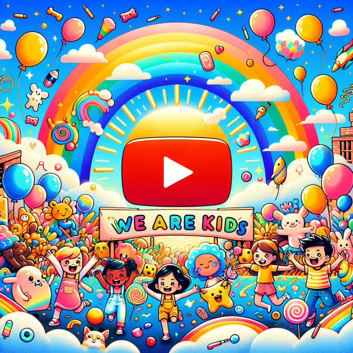 Vibrant Kids Channel Banner | Fun Elements & Cartoons