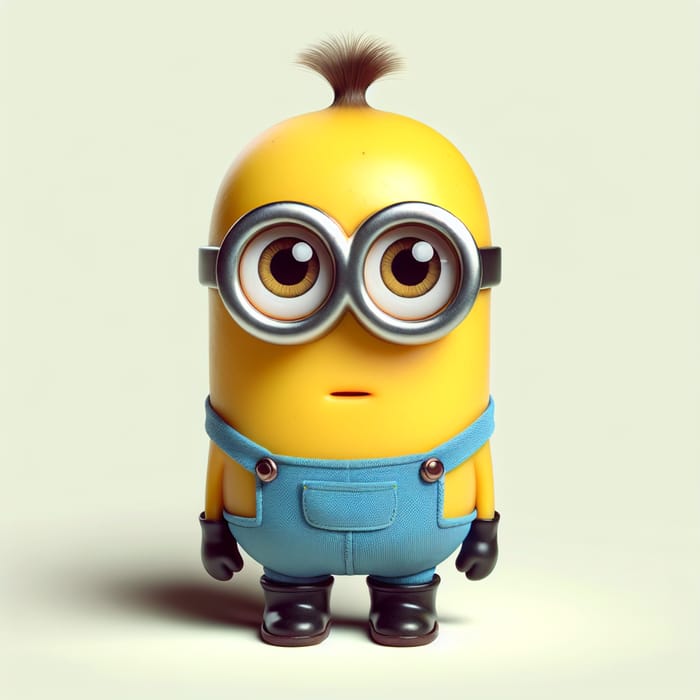 Minion Character: Quirky Yellow Figure in Blue Overalls