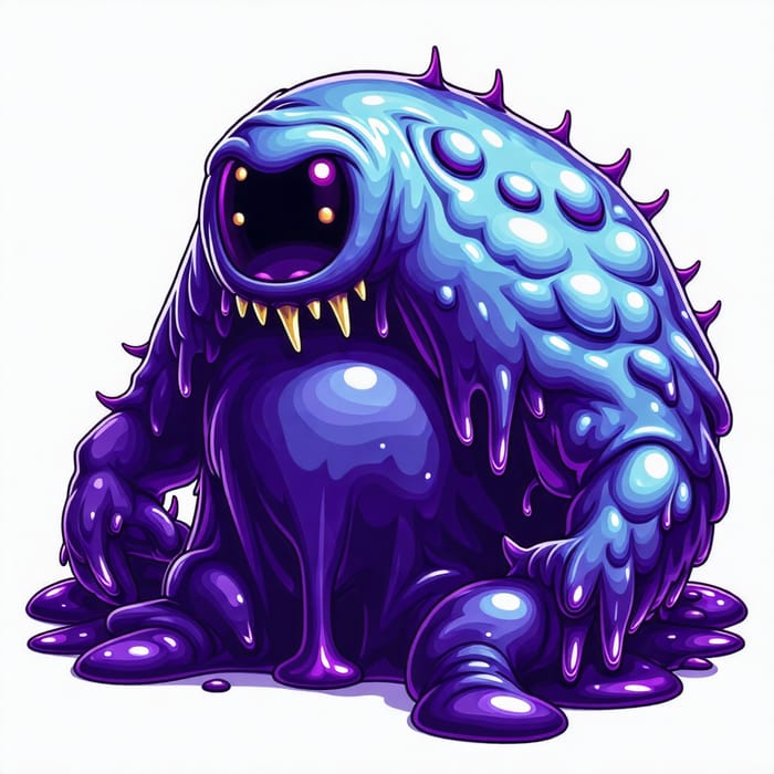 Slime Monster on White Background