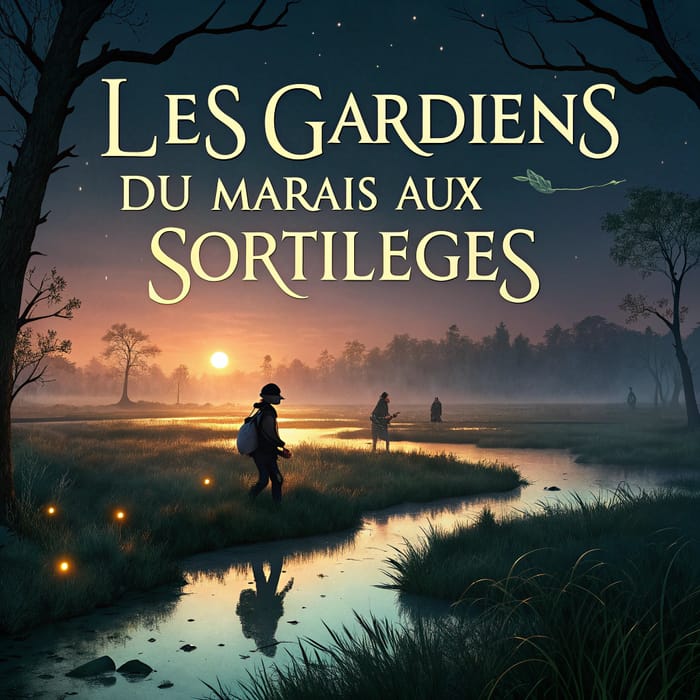 Les Gardiens du Marais: Magical Book Cover Design