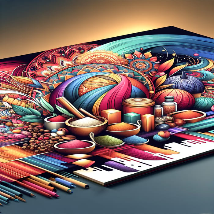 Vibrant Spice & Textile Trading: Bold Visuals for Professional Marketplace