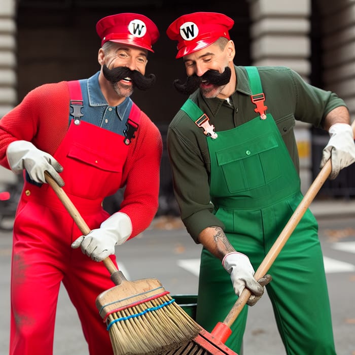 Mario Bros Cleaning Up the Streets | Reliable City Cleanup Service