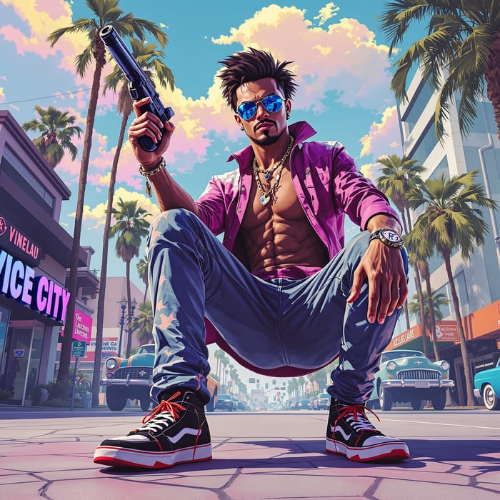 GTA Vice City Art - Borderlands Style GTA Vice City Art - Borderlands Style