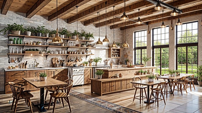 Charming Farmhouse Coffee Shop Design Ideas