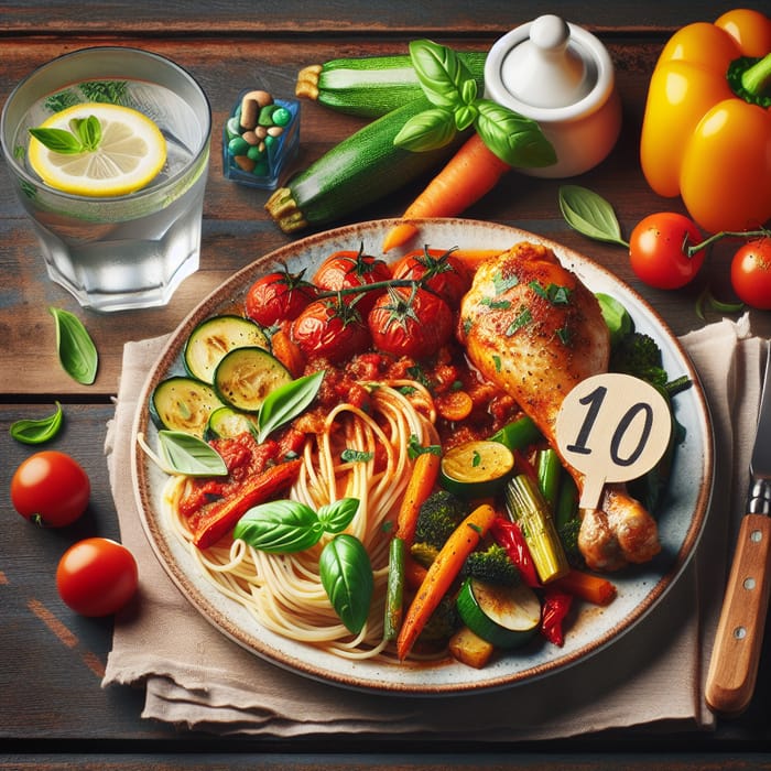 Affordable & Delicious $10 Food: Pasta, Veggies, Baked Chicken